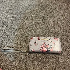 floral wristlet wallet